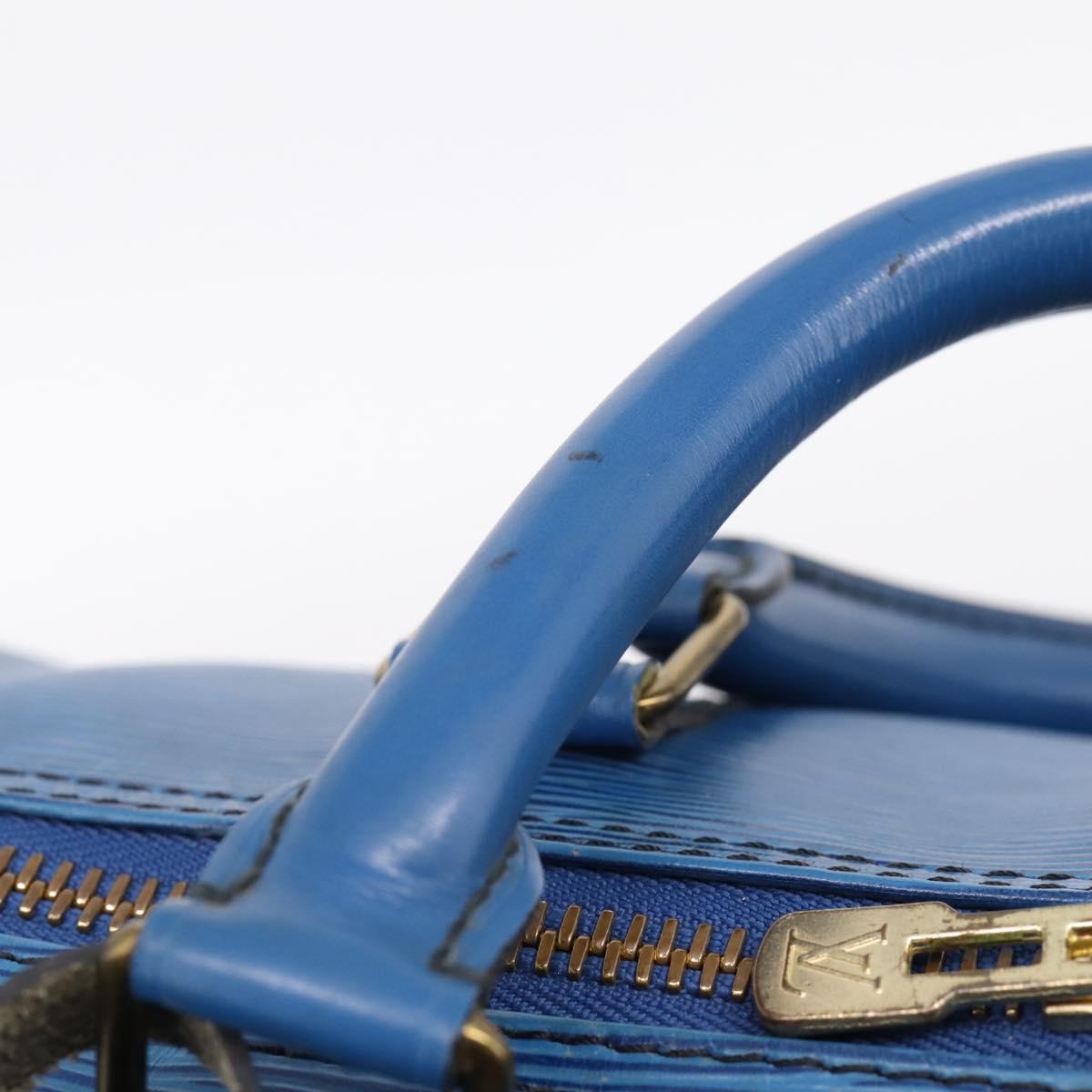 LOUIS VUITTON Epi Keepall 60 Boston Bag Blue M42945 LV Auth 196353A