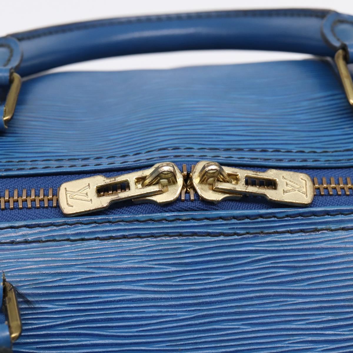 LOUIS VUITTON Epi Keepall 60 Boston Bag Blue M42945 LV Auth 196353A