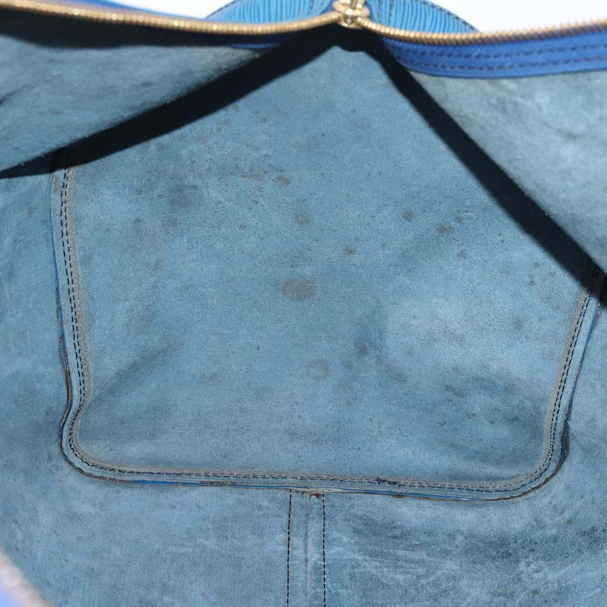LOUIS VUITTON Epi Keepall 60 Boston Bag Blue M42945 LV Auth 196353A