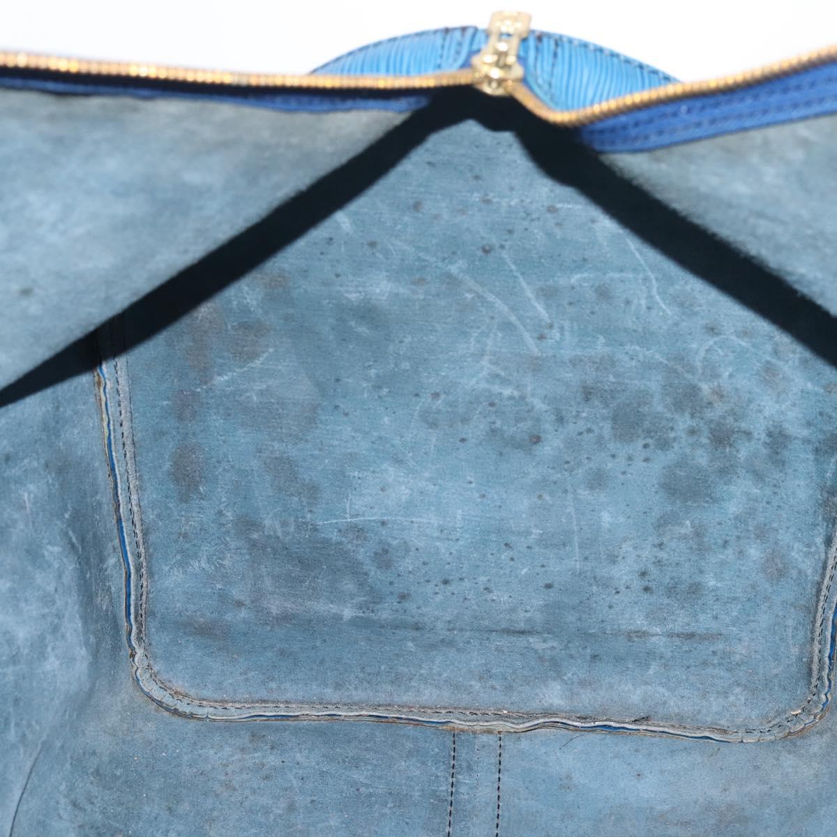 LOUIS VUITTON Epi Keepall 60 Boston Bag Blue M42945 LV Auth 196353A