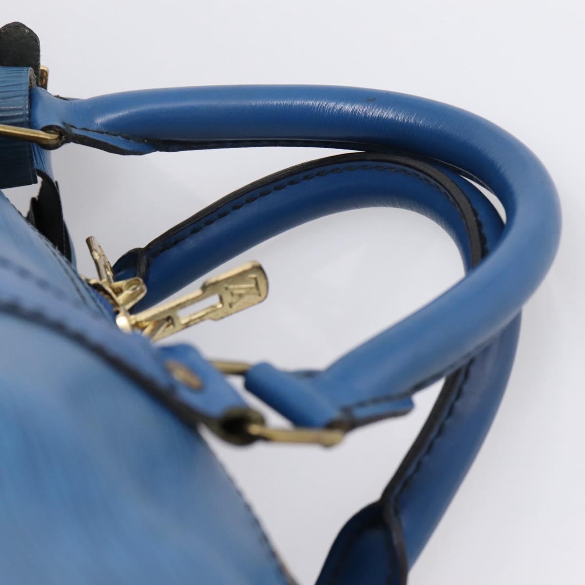 LOUIS VUITTON Epi Keepall 60 Boston Bag Blue M42945 LV Auth 196353A