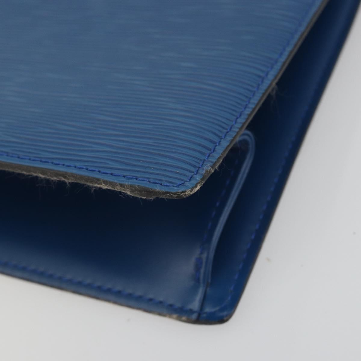 LOUIS VUITTON Epi Trousse Crete Pouch Blue M48405 LV Auth 196357