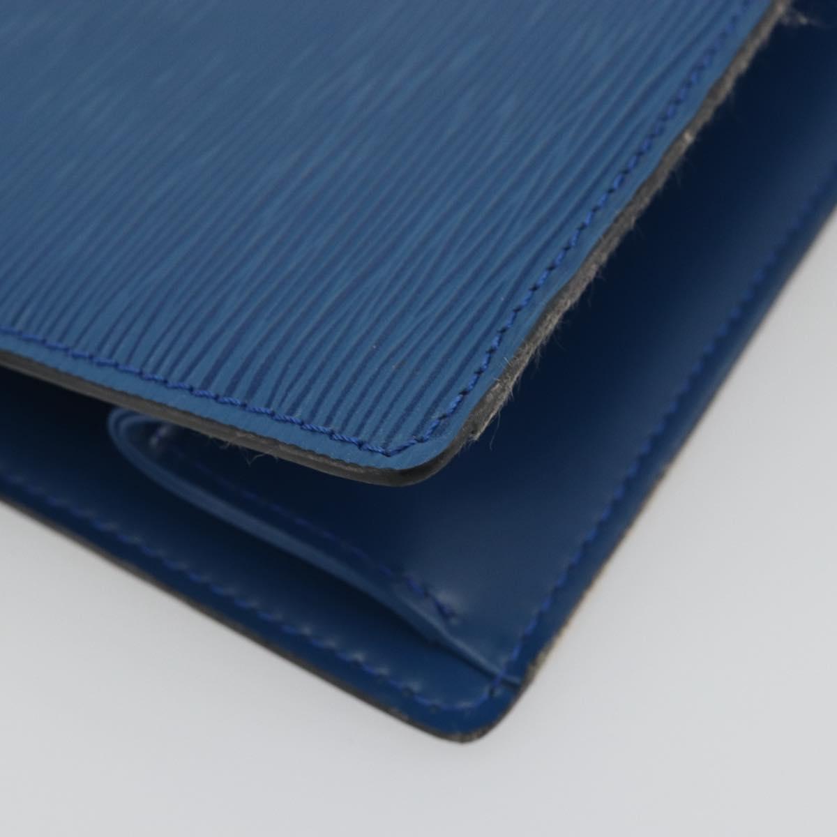 LOUIS VUITTON Epi Trousse Crete Pouch Blue M48405 LV Auth 196357