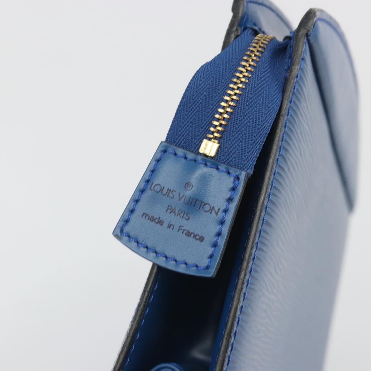 LOUIS VUITTON Epi Trousse Crete Pouch Blue M48405 LV Auth 196357