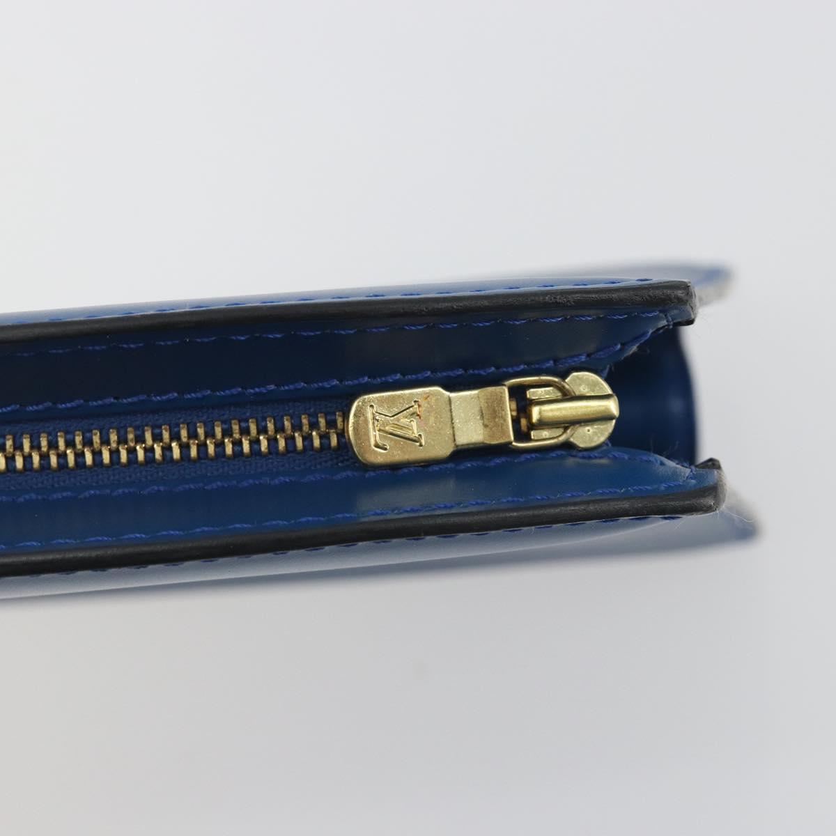 LOUIS VUITTON Epi Trousse Crete Pouch Blue M48405 LV Auth 196357