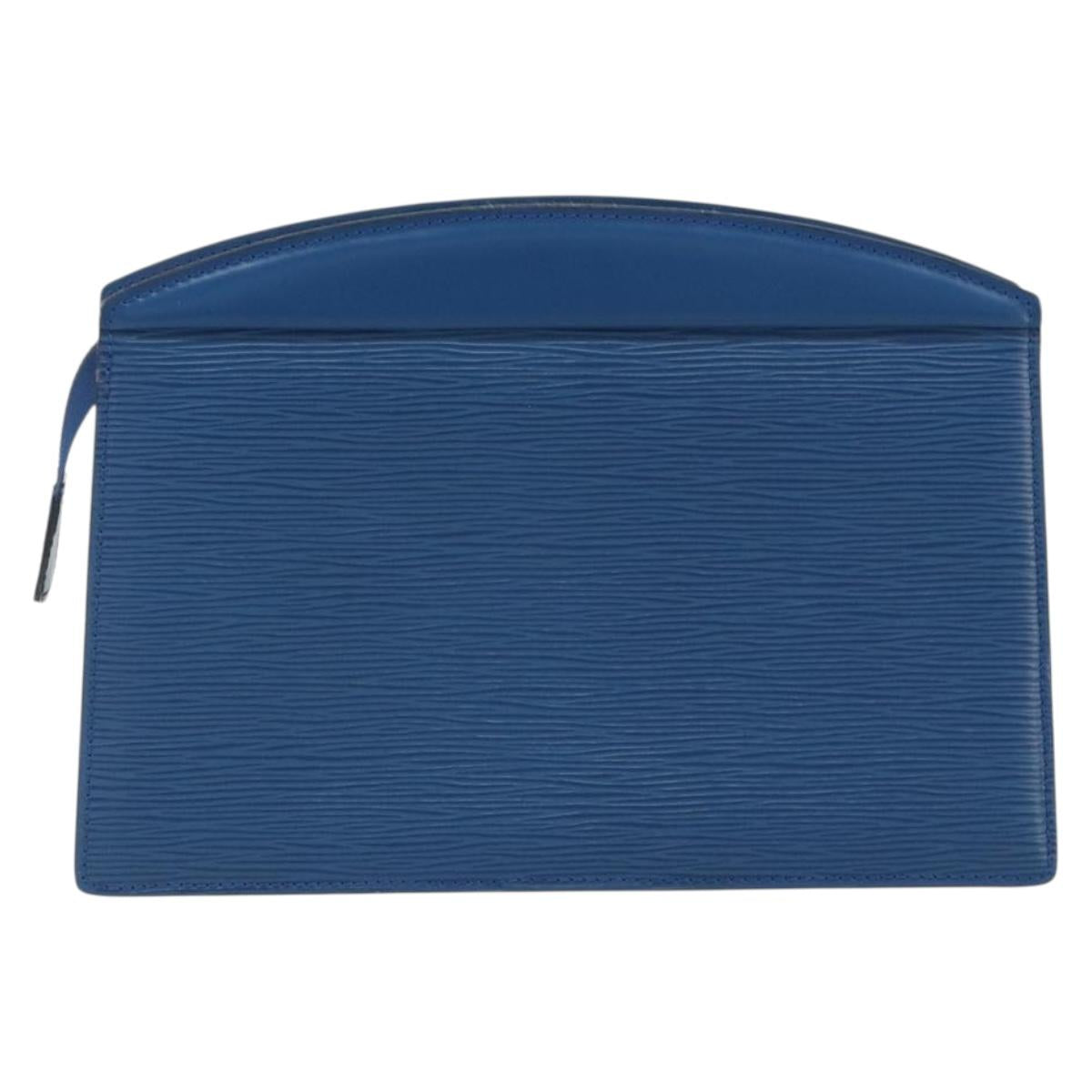 LOUIS VUITTON Epi Trousse Crete Pouch Blue M48405 LV Auth 196357