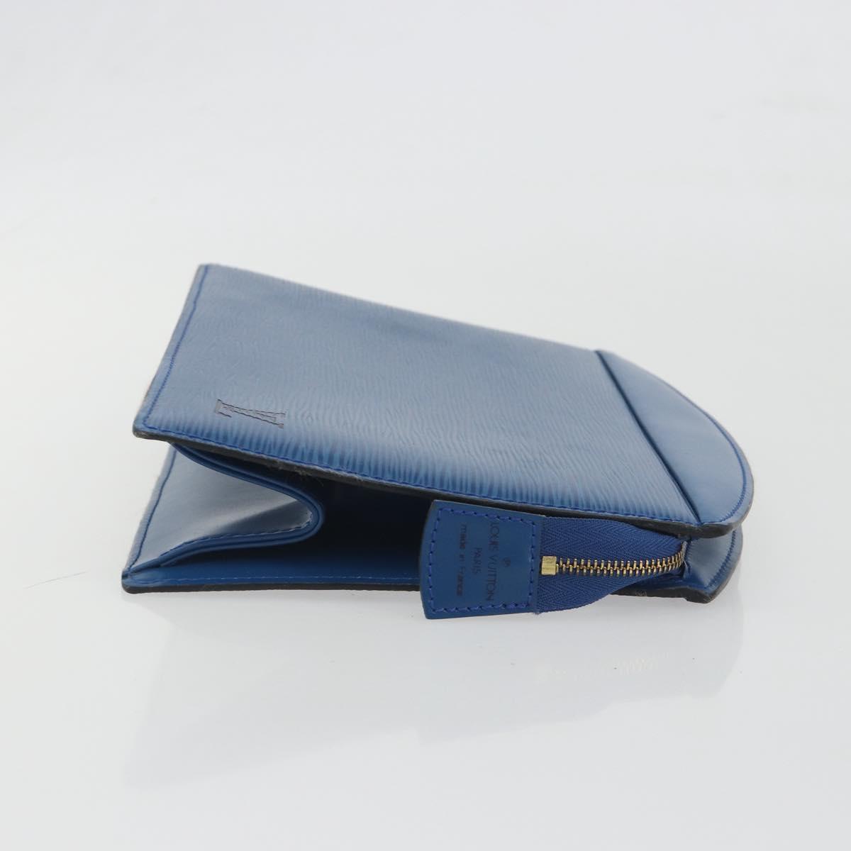 LOUIS VUITTON Epi Trousse Crete Pouch Blue M48405 LV Auth 196357