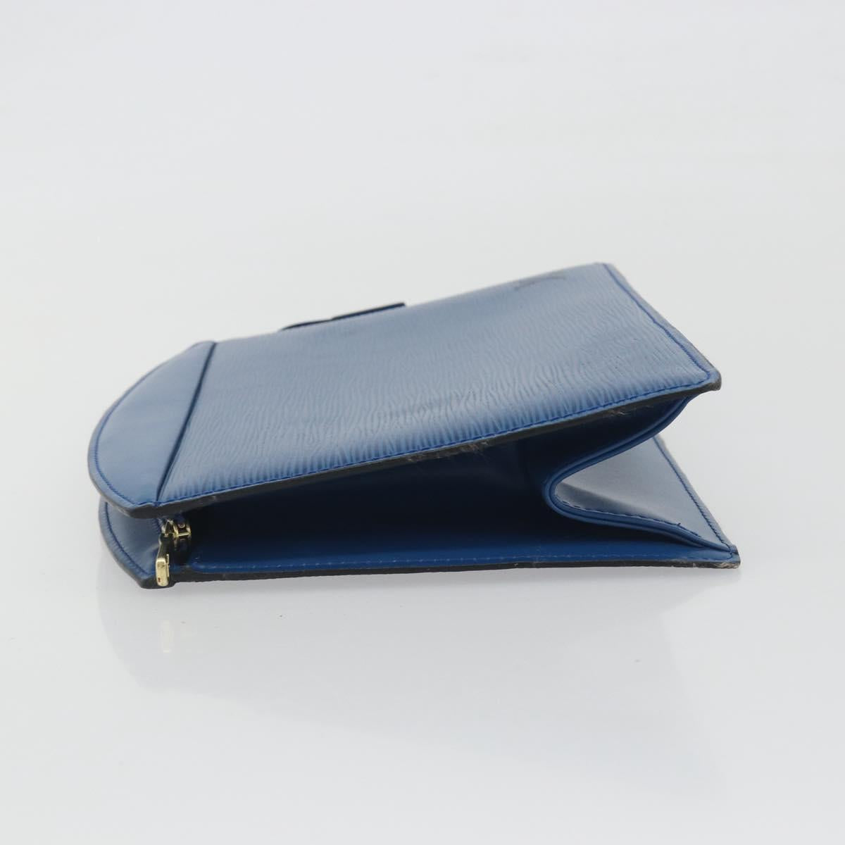 LOUIS VUITTON Epi Trousse Crete Pouch Blue M48405 LV Auth 196357