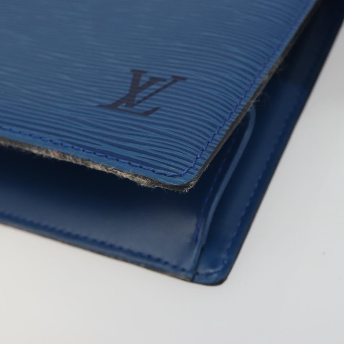 LOUIS VUITTON Epi Trousse Crete Pouch Blue M48405 LV Auth 196357