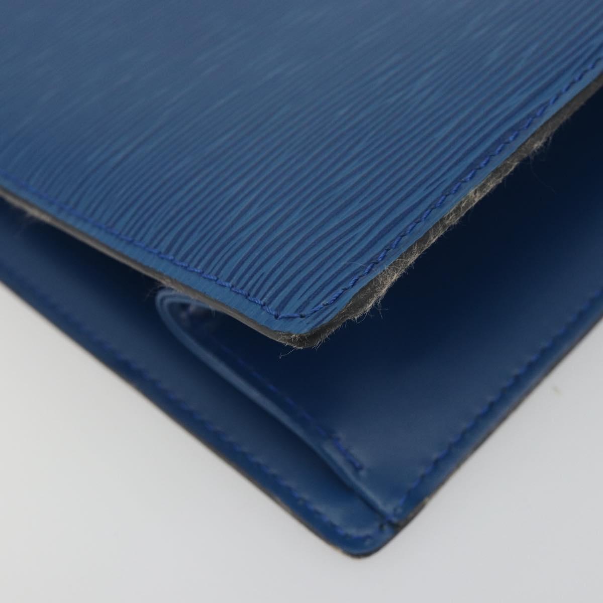 LOUIS VUITTON Epi Trousse Crete Pouch Blue M48405 LV Auth 196357