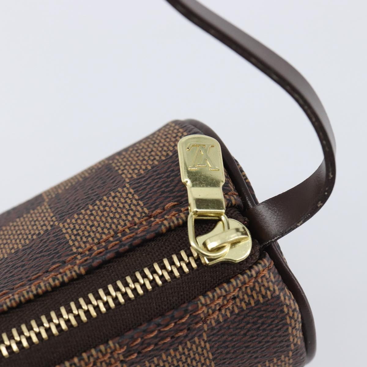 LOUIS VUITTON Damier Ebene Papillon Pouch LV Auth 196374A