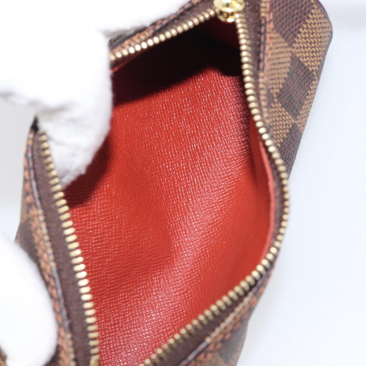 LOUIS VUITTON Damier Ebene Papillon Pouch LV Auth 196374A