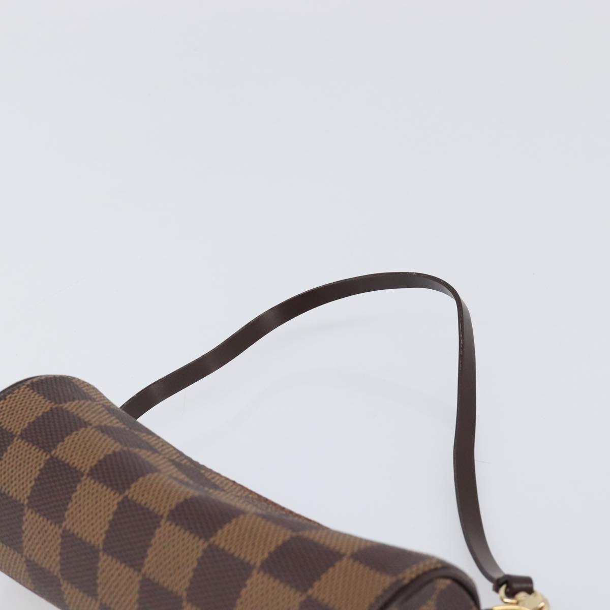LOUIS VUITTON Damier Ebene Papillon Pouch LV Auth 196374A