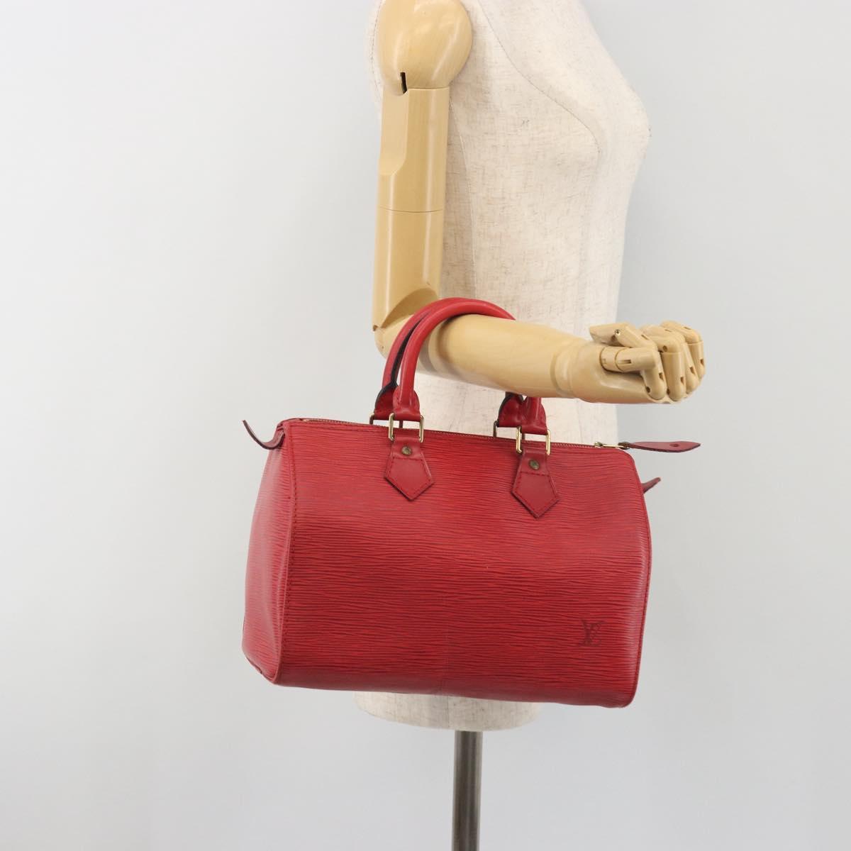 LOUIS VUITTON Epi Speedy 25 Hand Bag Castilian Red M43017 LV Auth 196381A