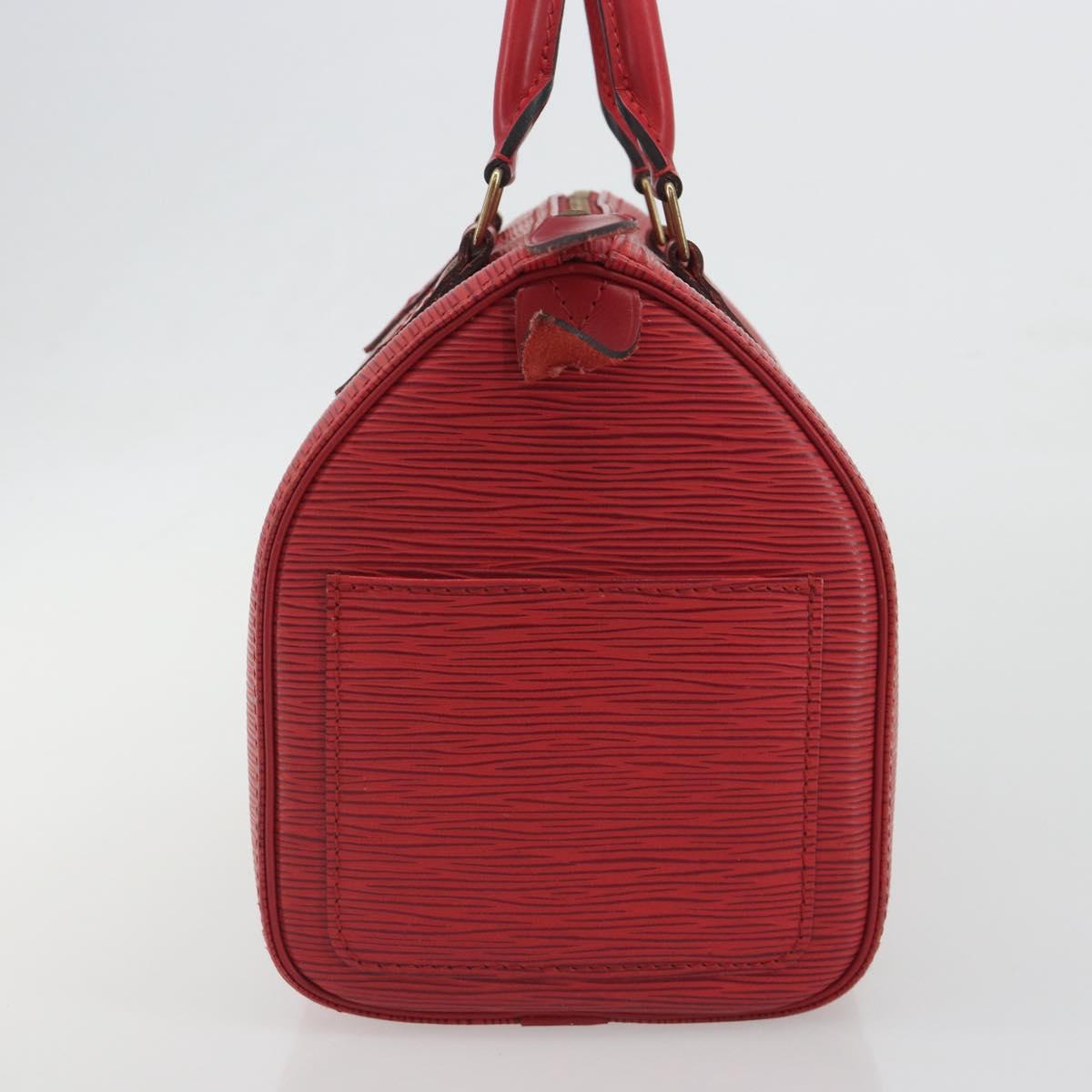 LOUIS VUITTON Epi Speedy 25 Hand Bag Castilian Red M43017 LV Auth 196381A