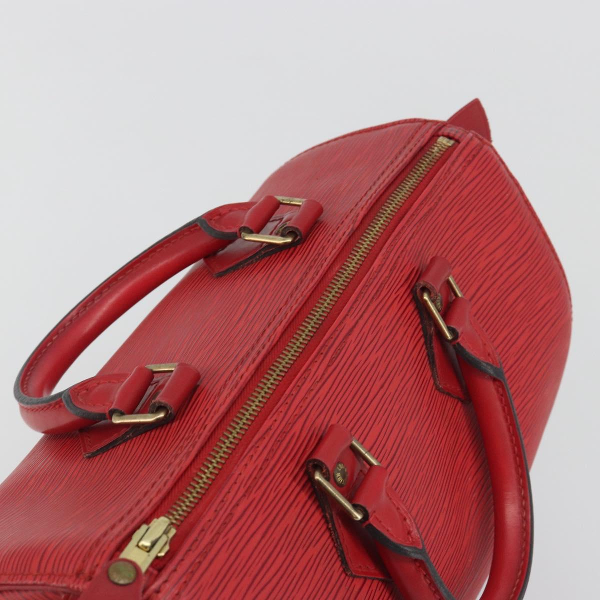 LOUIS VUITTON Epi Speedy 25 Hand Bag Castilian Red M43017 LV Auth 196381A