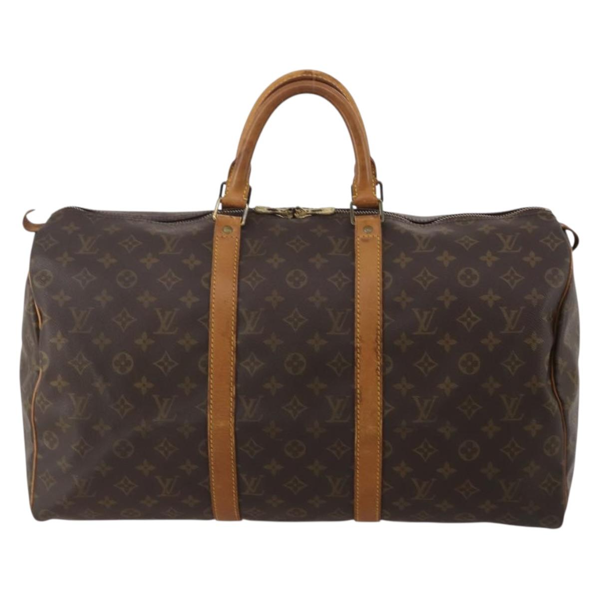 LOUIS VUITTON Monogram Keepall 50 Boston Bag M41426 LV Auth 196392