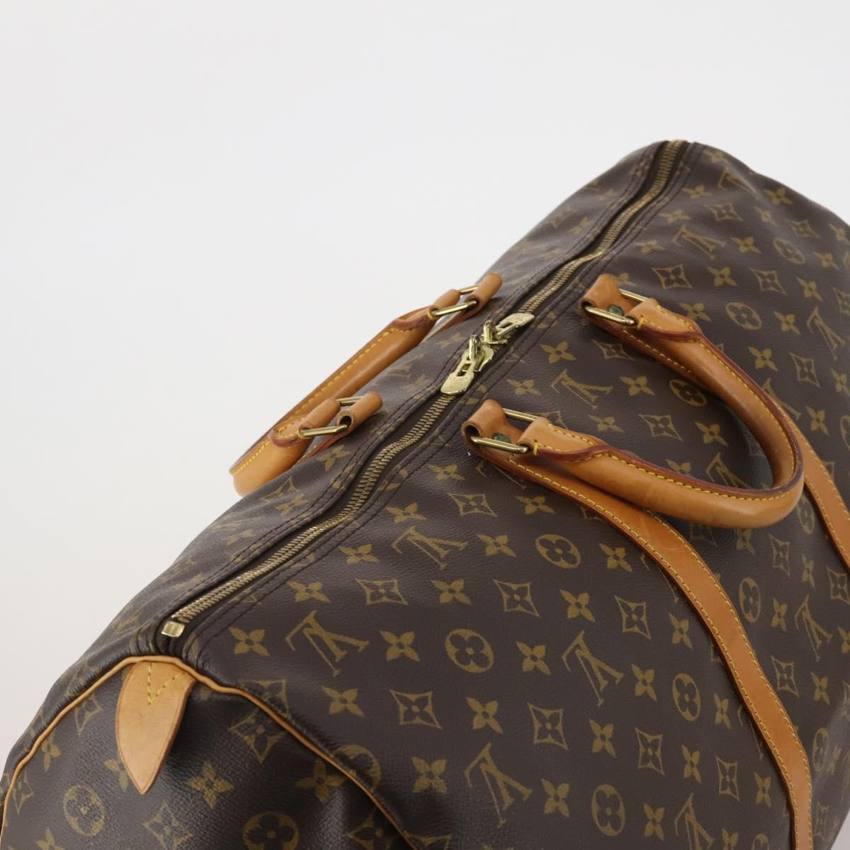 LOUIS VUITTON Monogram Keepall 55 Boston Bag M41424 LV Auth 196393A