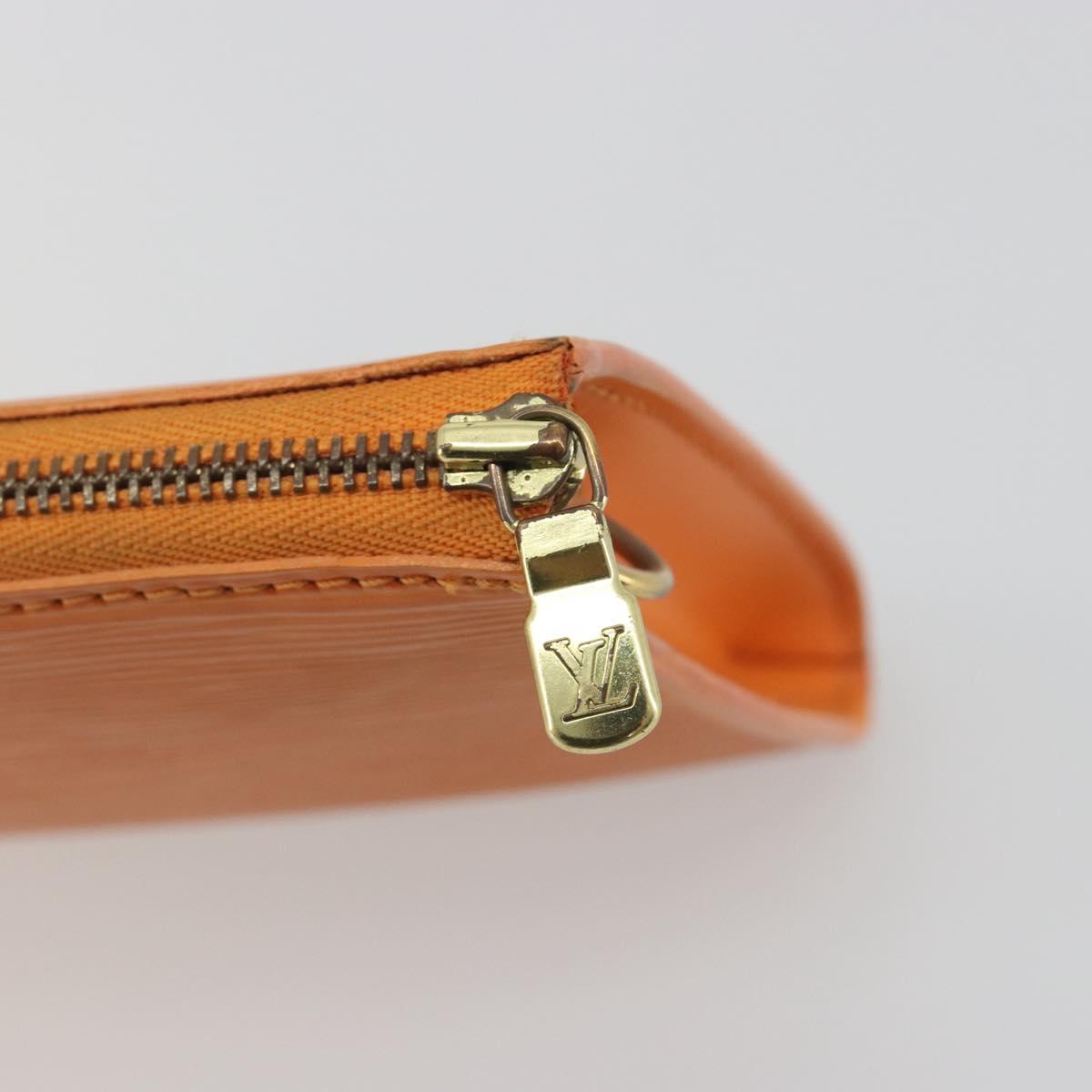 LOUIS VUITTON Epi Pochette Accessoires Pouch Orange Mandarin M5294H Auth 196401