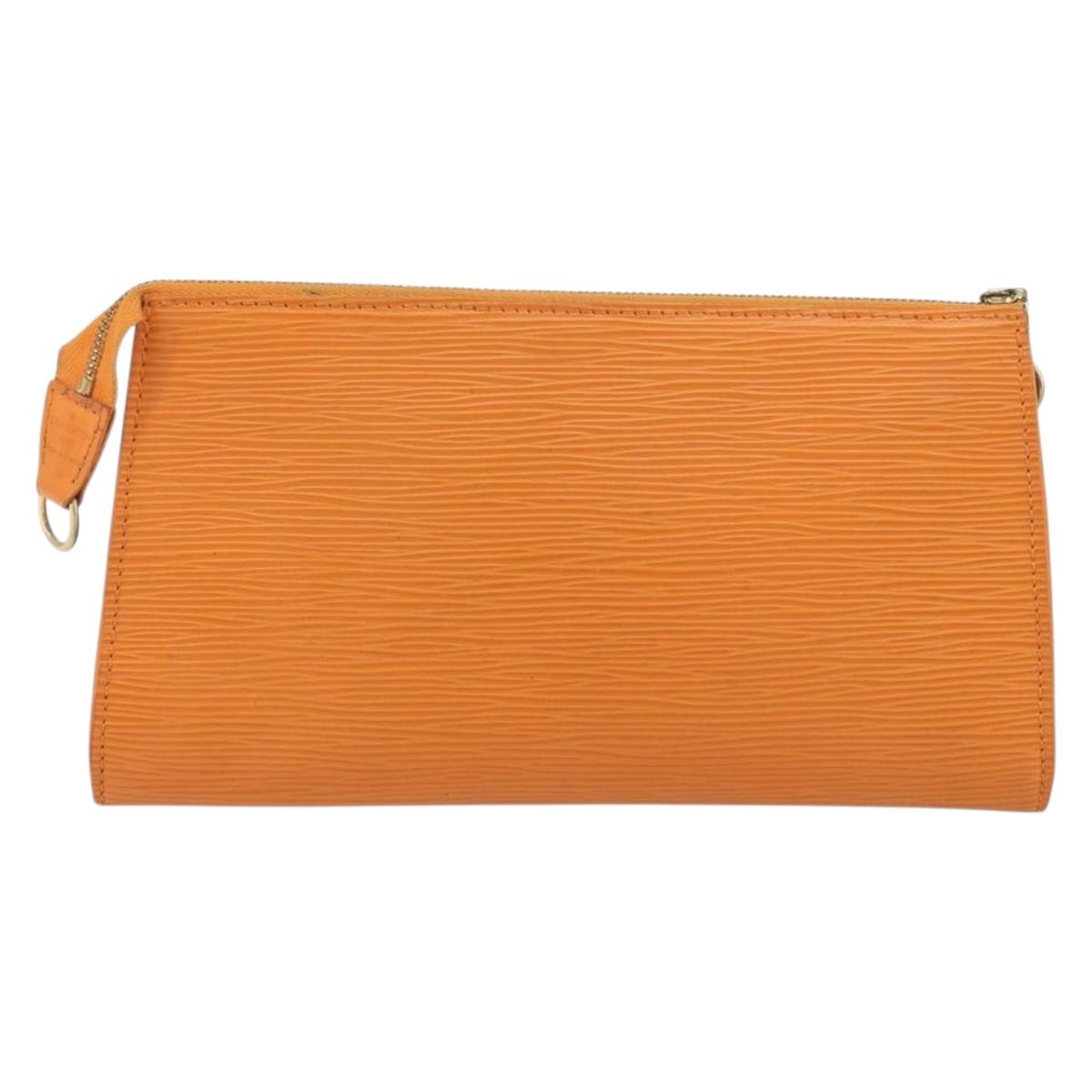 LOUIS VUITTON Epi Pochette Accessoires Pouch Orange Mandarin M5294H Auth 196401