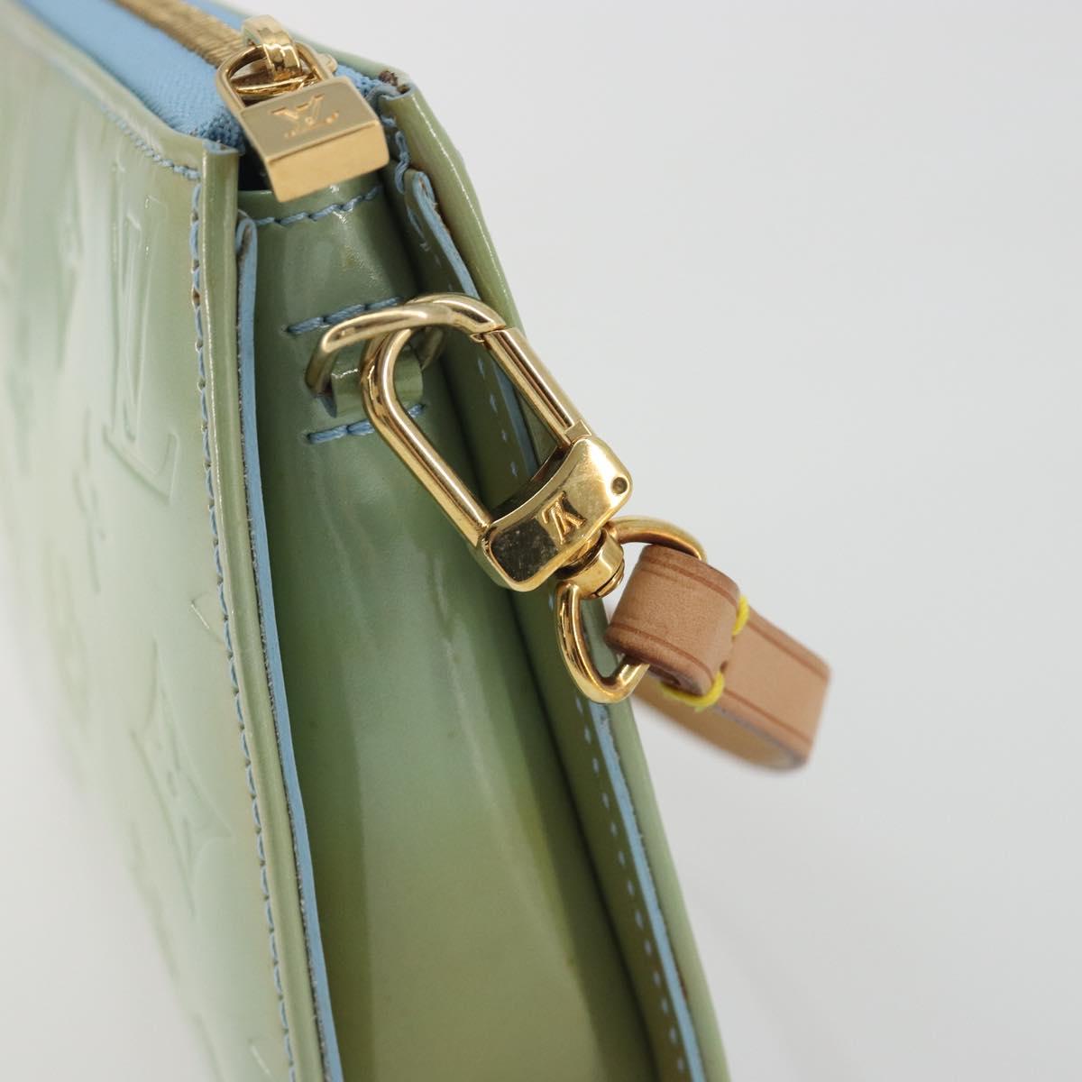 LOUIS VUITTON Monogram Vernis Lexington Pouch Baby Blue M91011 LV Auth 196402A