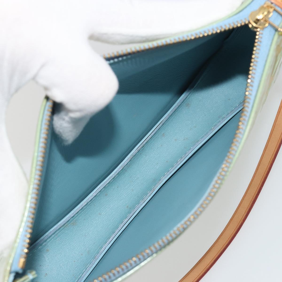 LOUIS VUITTON Monogram Vernis Lexington Pouch Baby Blue M91011 LV Auth 196402A