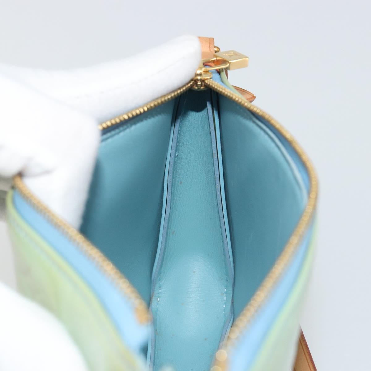 LOUIS VUITTON Monogram Vernis Lexington Pouch Baby Blue M91011 LV Auth 196402A