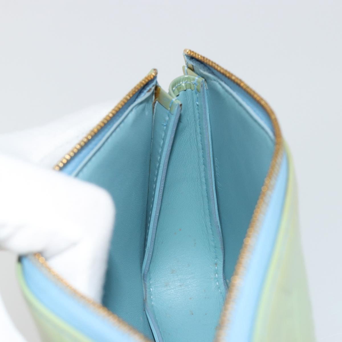 LOUIS VUITTON Monogram Vernis Lexington Pouch Baby Blue M91011 LV Auth 196402A