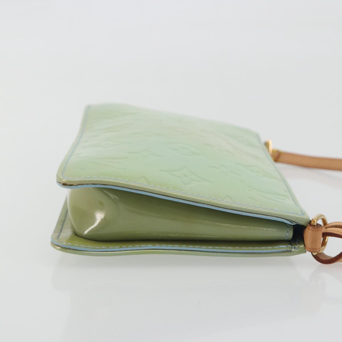 LOUIS VUITTON Monogram Vernis Lexington Pouch Baby Blue M91011 LV Auth 196402A