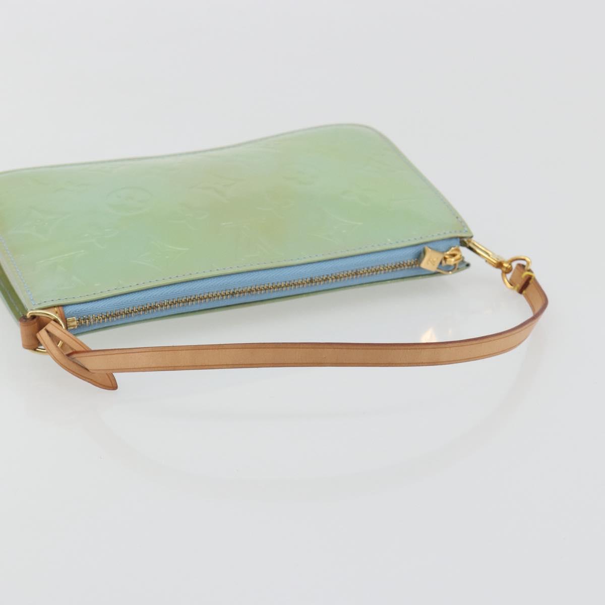 LOUIS VUITTON Monogram Vernis Lexington Pouch Baby Blue M91011 LV Auth 196402A