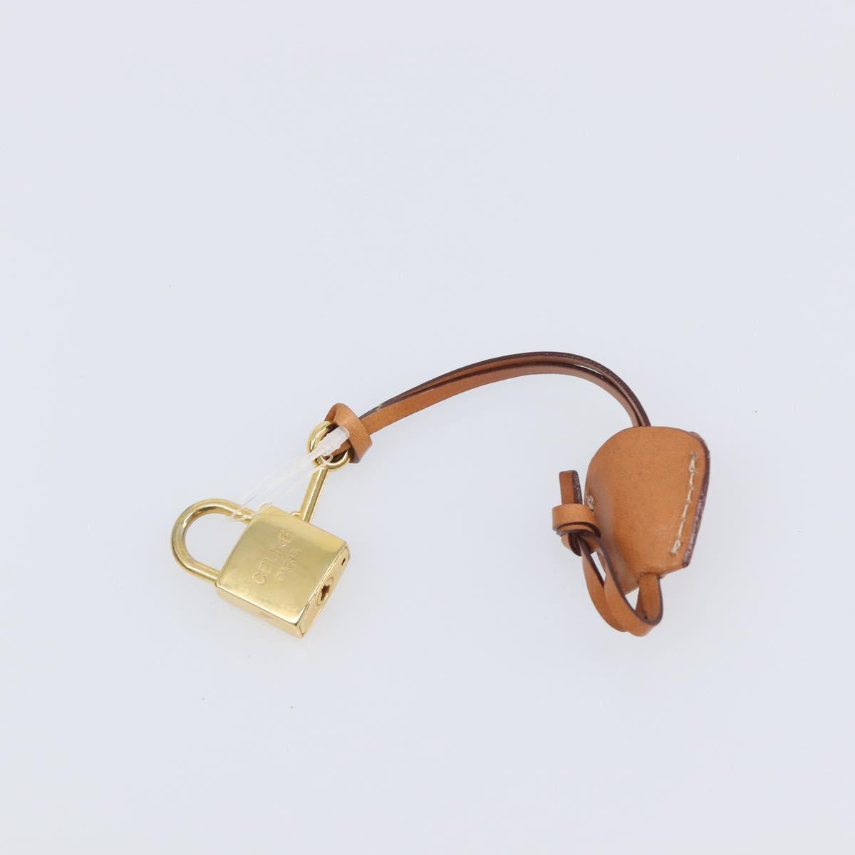 CELINE Macadam Boston Bag PVC Leather Brown Gold Tone Auth 196408A