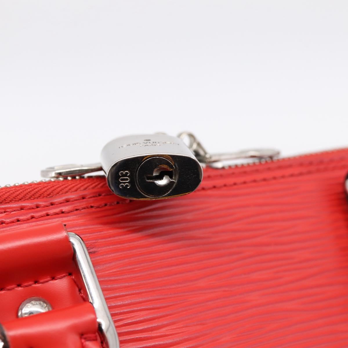 LOUIS VUITTON Epi Alma PM Hand Bag Red Coklico M41154 LV Auth 196411V