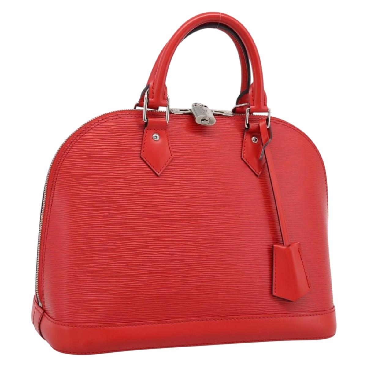 LOUIS VUITTON Epi Alma PM Hand Bag Red Coklico M41154 LV Auth 196411V