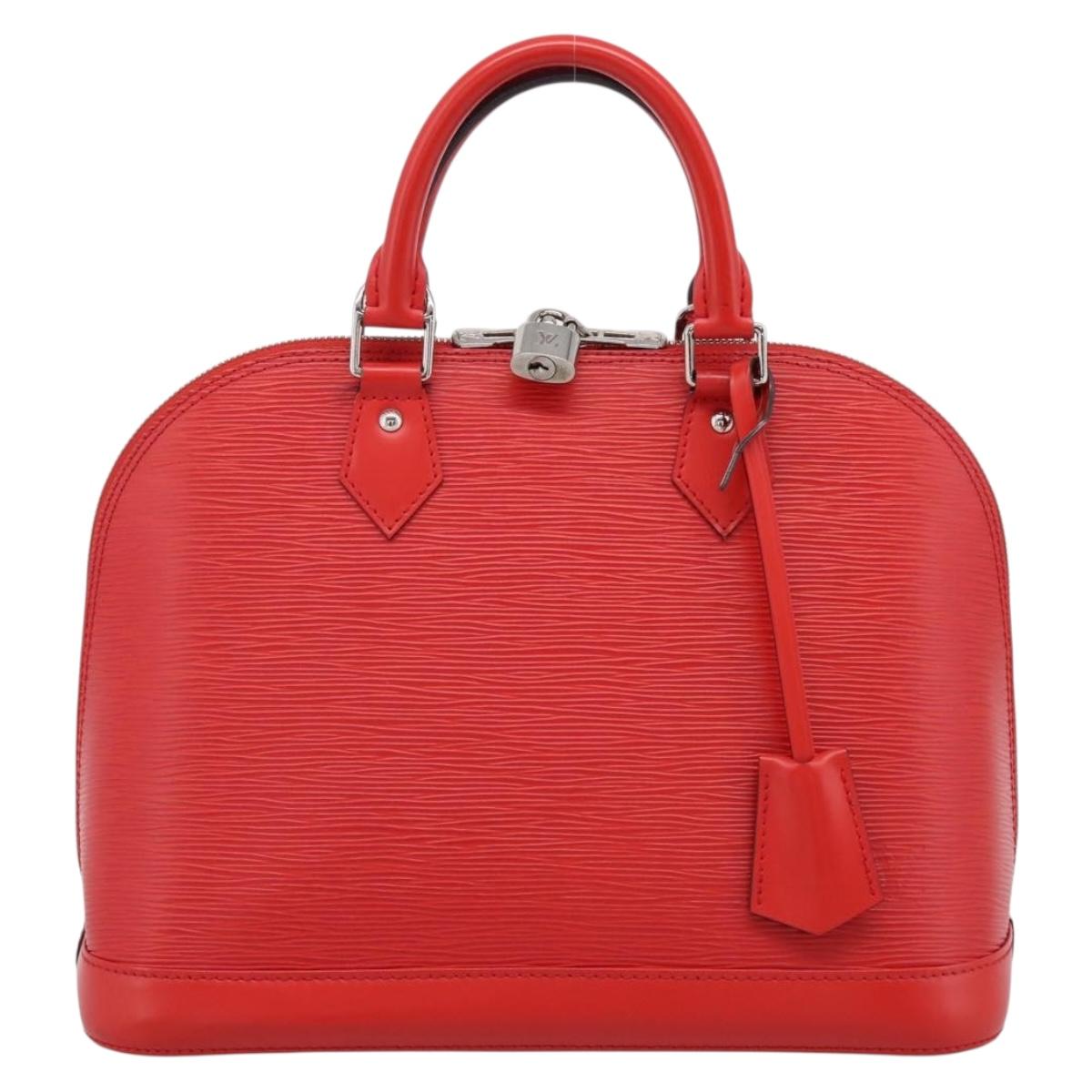 LOUIS VUITTON Epi Alma PM Hand Bag Red Coklico M41154 LV Auth 196411V