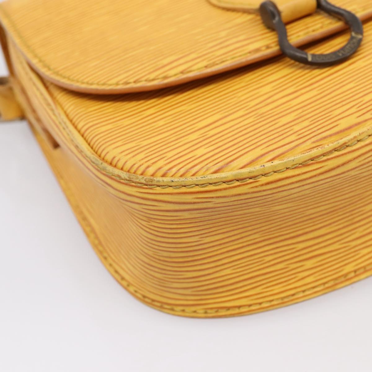 LOUIS VUITTON Epi Saint Cloud PM Shoulder Bag Yellow M52219 LV Auth 196426