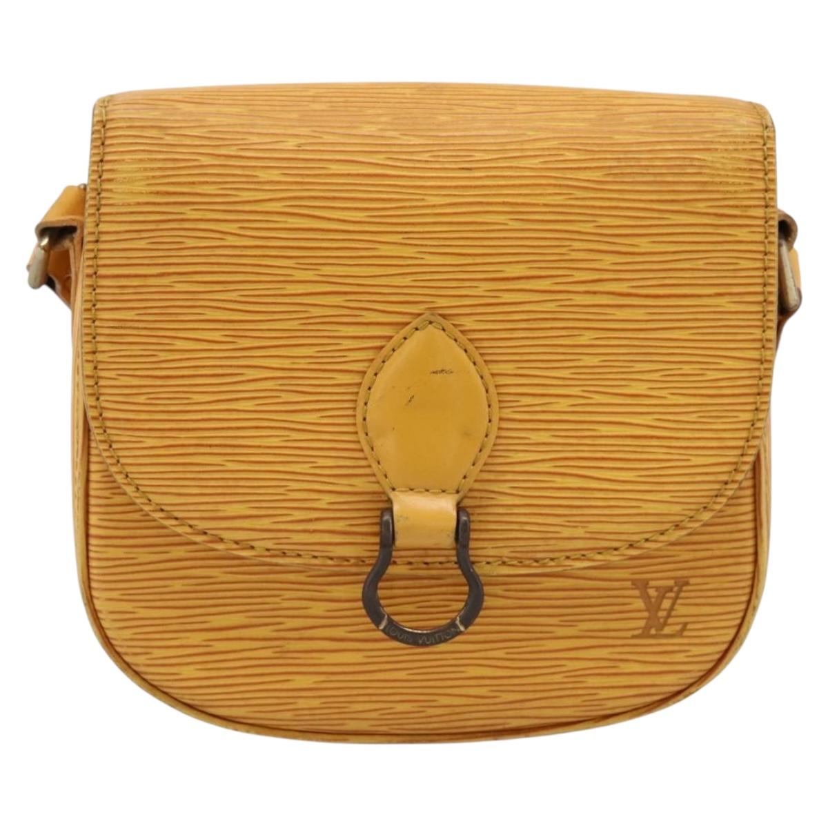 LOUIS VUITTON Epi Saint Cloud PM Shoulder Bag Yellow M52219 LV Auth 196426