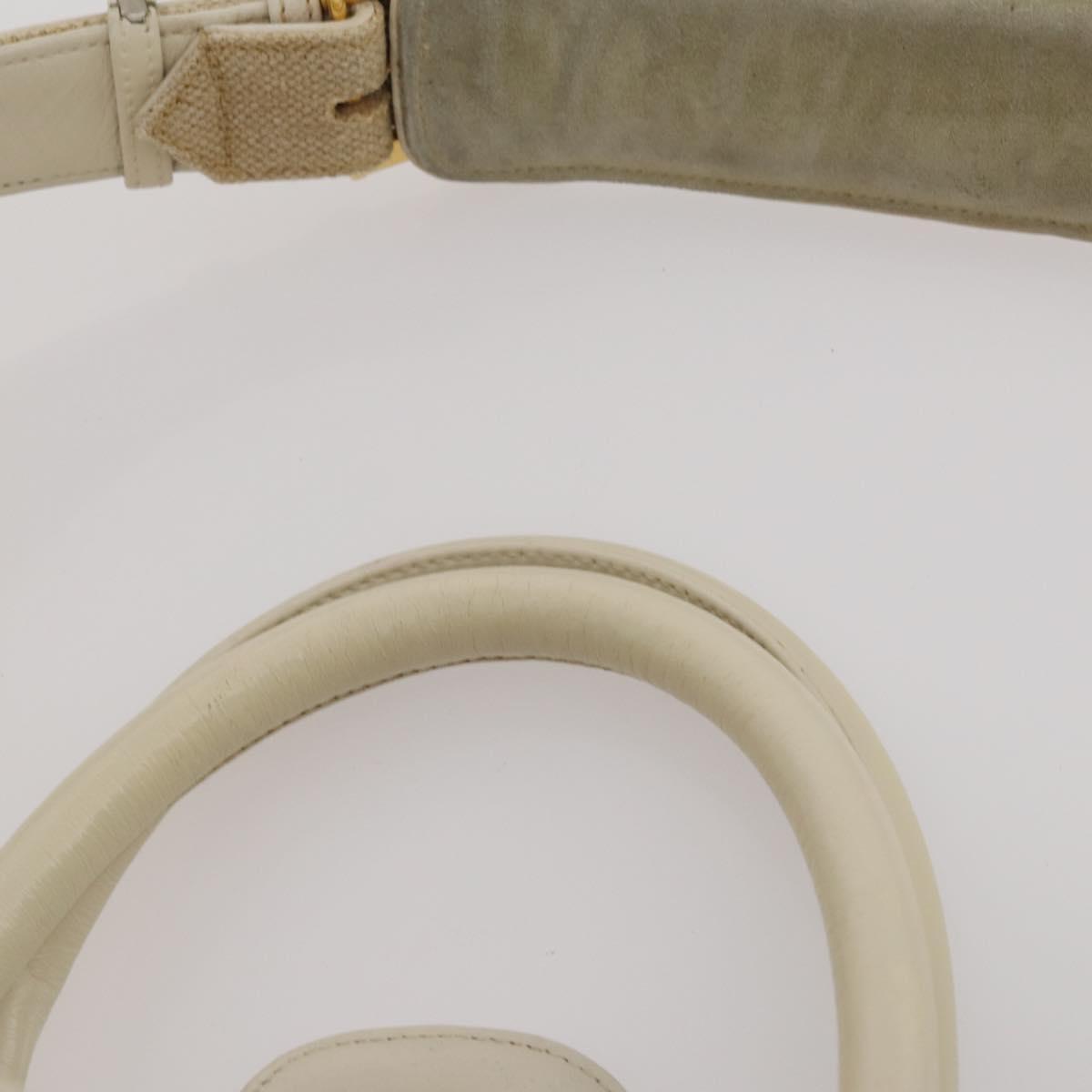 CHANEL Matelasse Boston Bag Canvas 2way Beige Gold Tone CC Auth 196428A