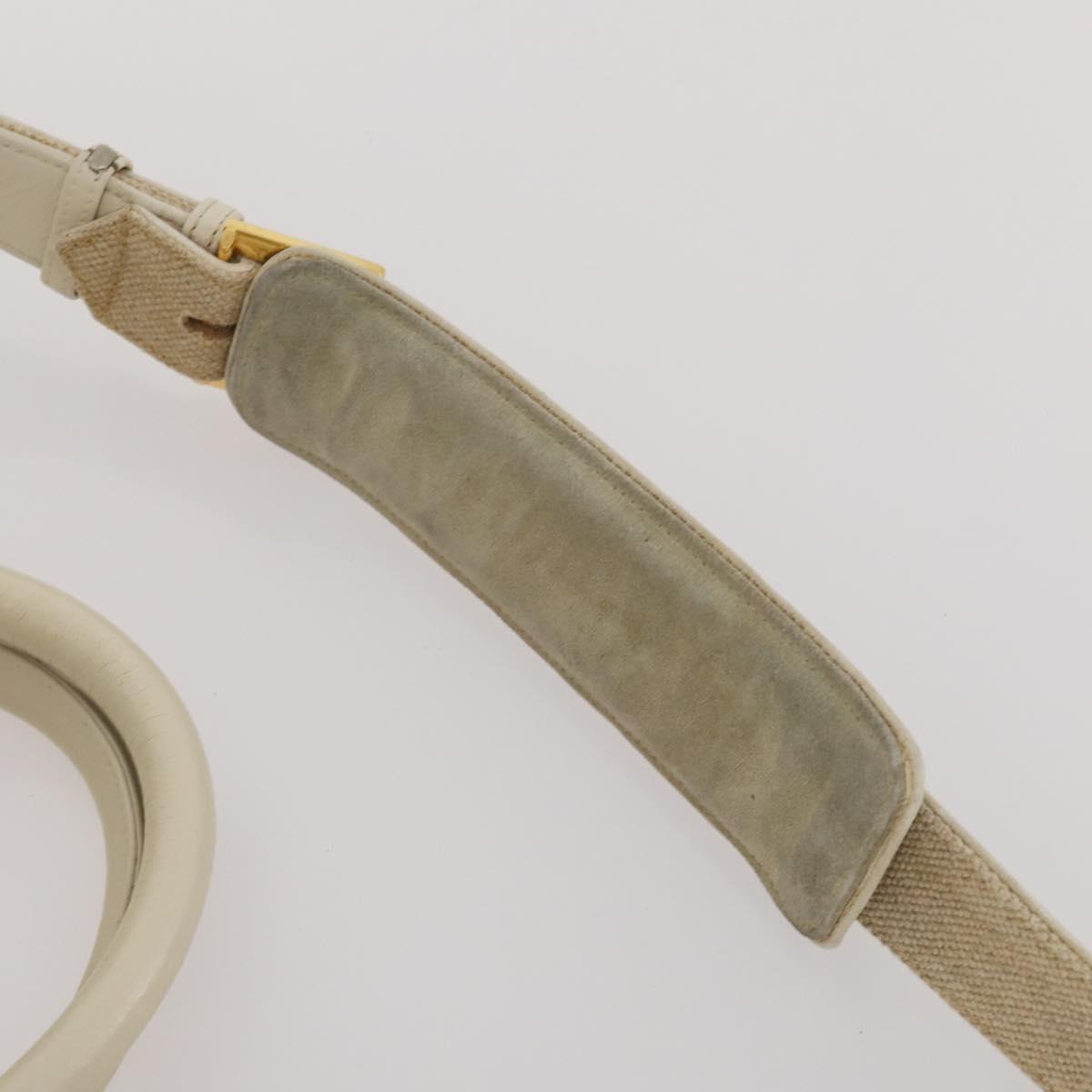 CHANEL Matelasse Boston Bag Canvas 2way Beige Gold Tone CC Auth 196428A