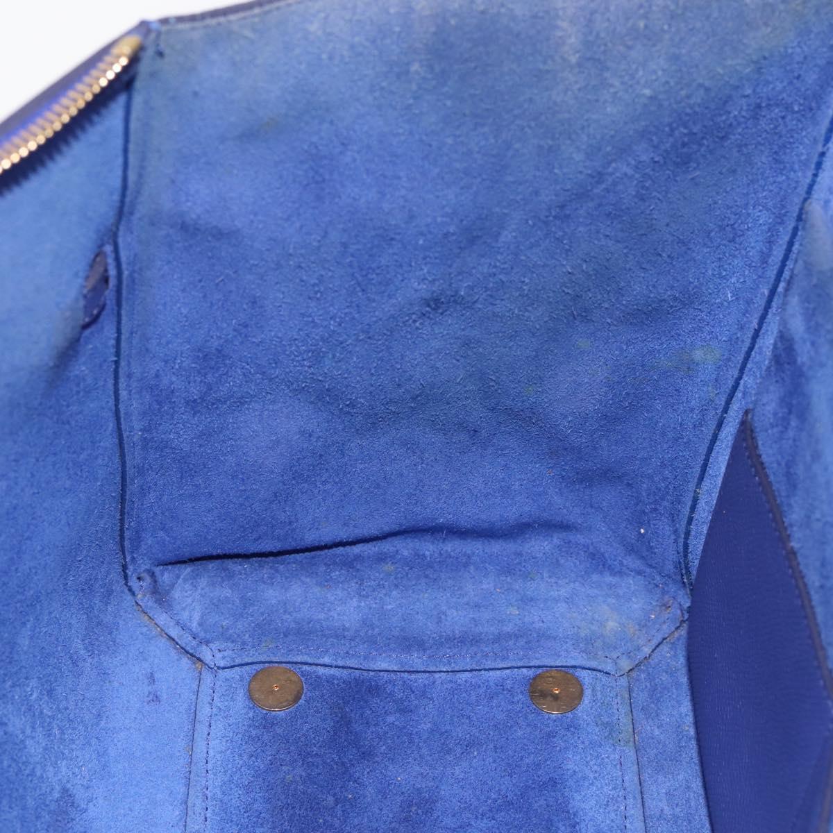 CELINE Belt Bag Hand Bag Leather 2way Blue Gold Tone Auth 196432