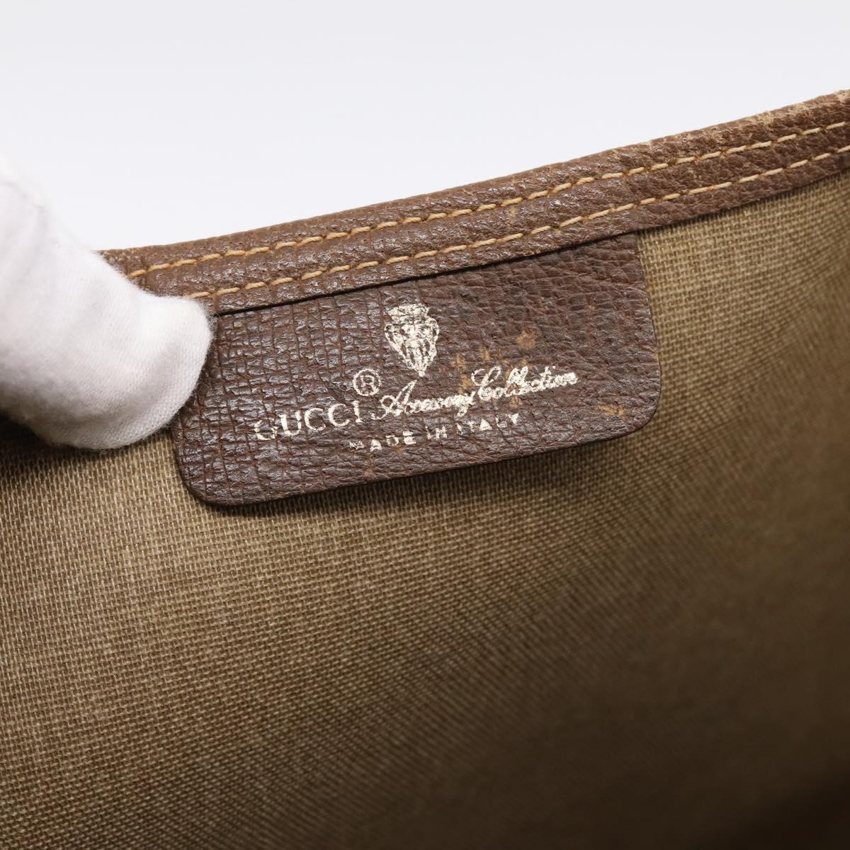 GUCCI GG Supreme Web Sherry Line Tote Bag PVC Beige Gold 40 02 003 Auth 196434