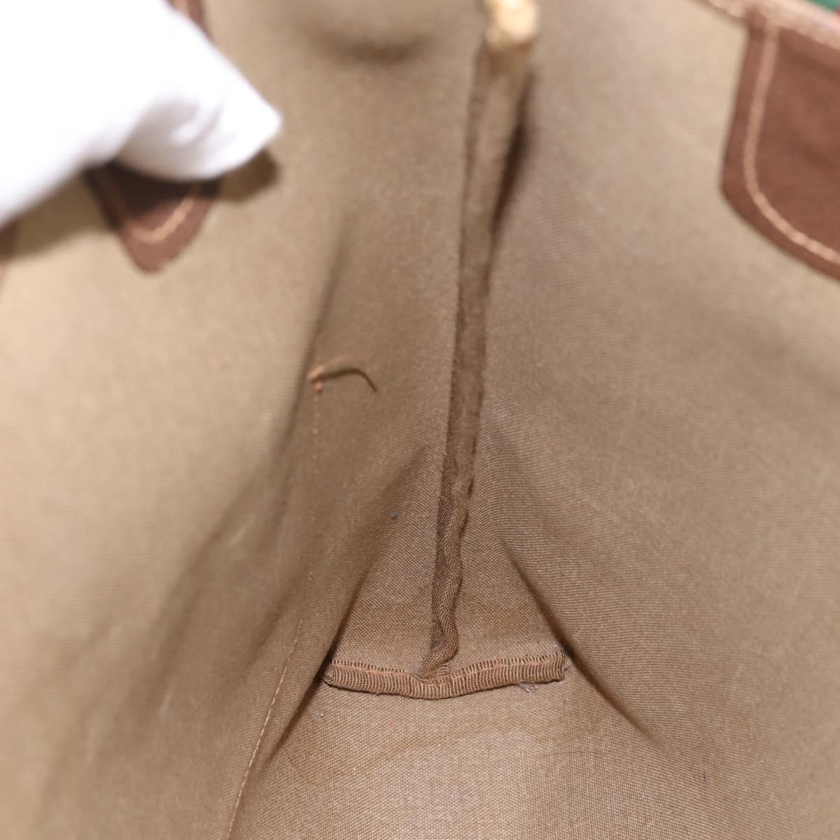 GUCCI GG Supreme Web Sherry Line Tote Bag PVC Beige Gold 40 02 003 Auth 196434