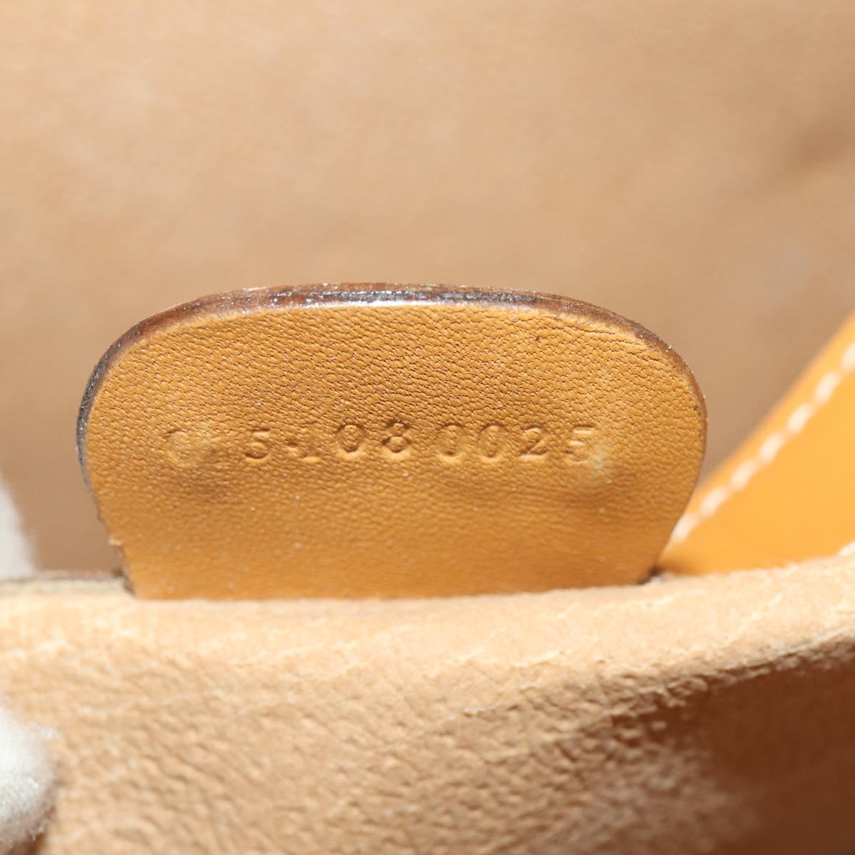 GUCCI Micro GG Hand Bag PVC Leather 2way Beige Gold Tone 015 1080025 Auth 196435