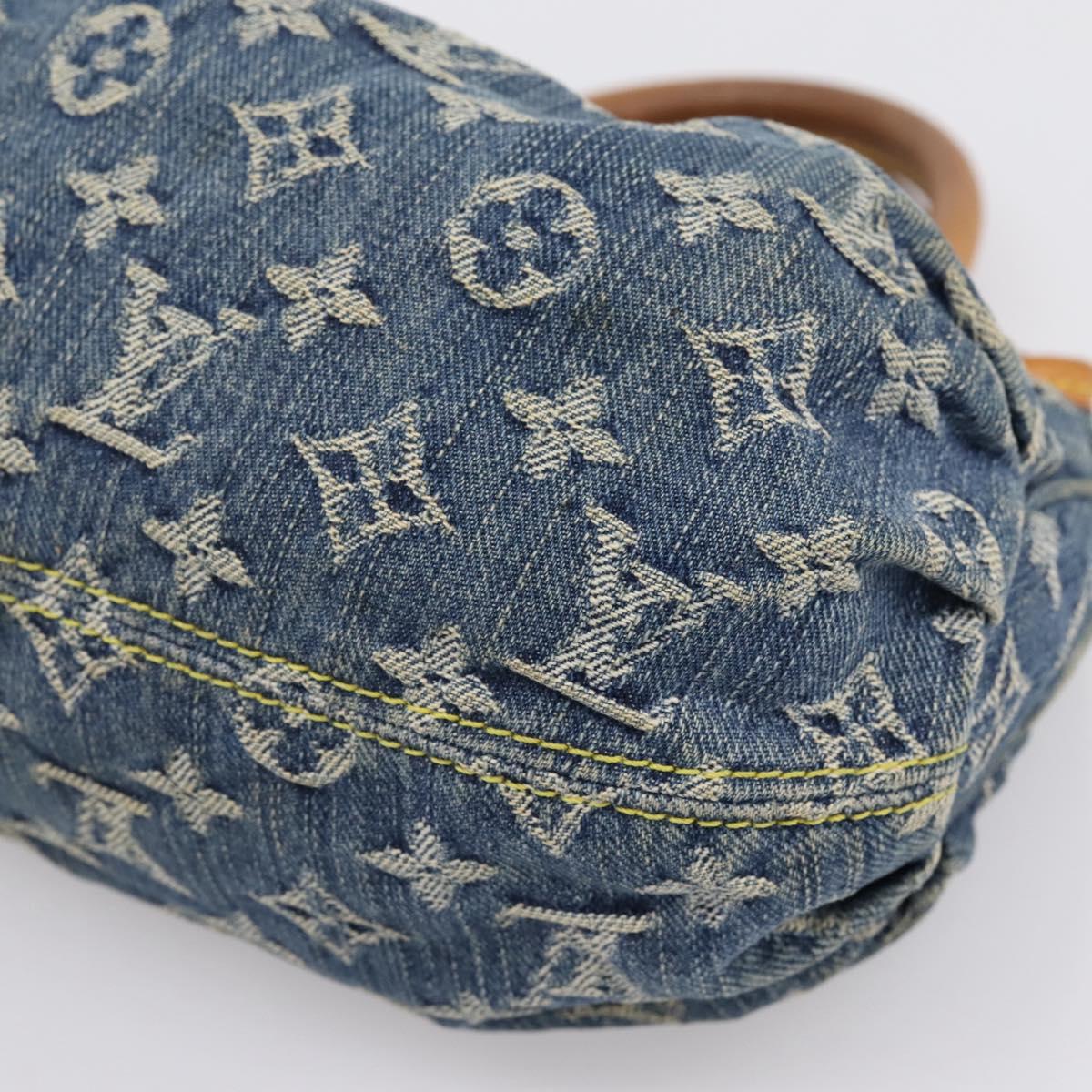 LOUIS VUITTON Monogram Denim Preity Hand Bag Blue M95020 LV Auth 196444A