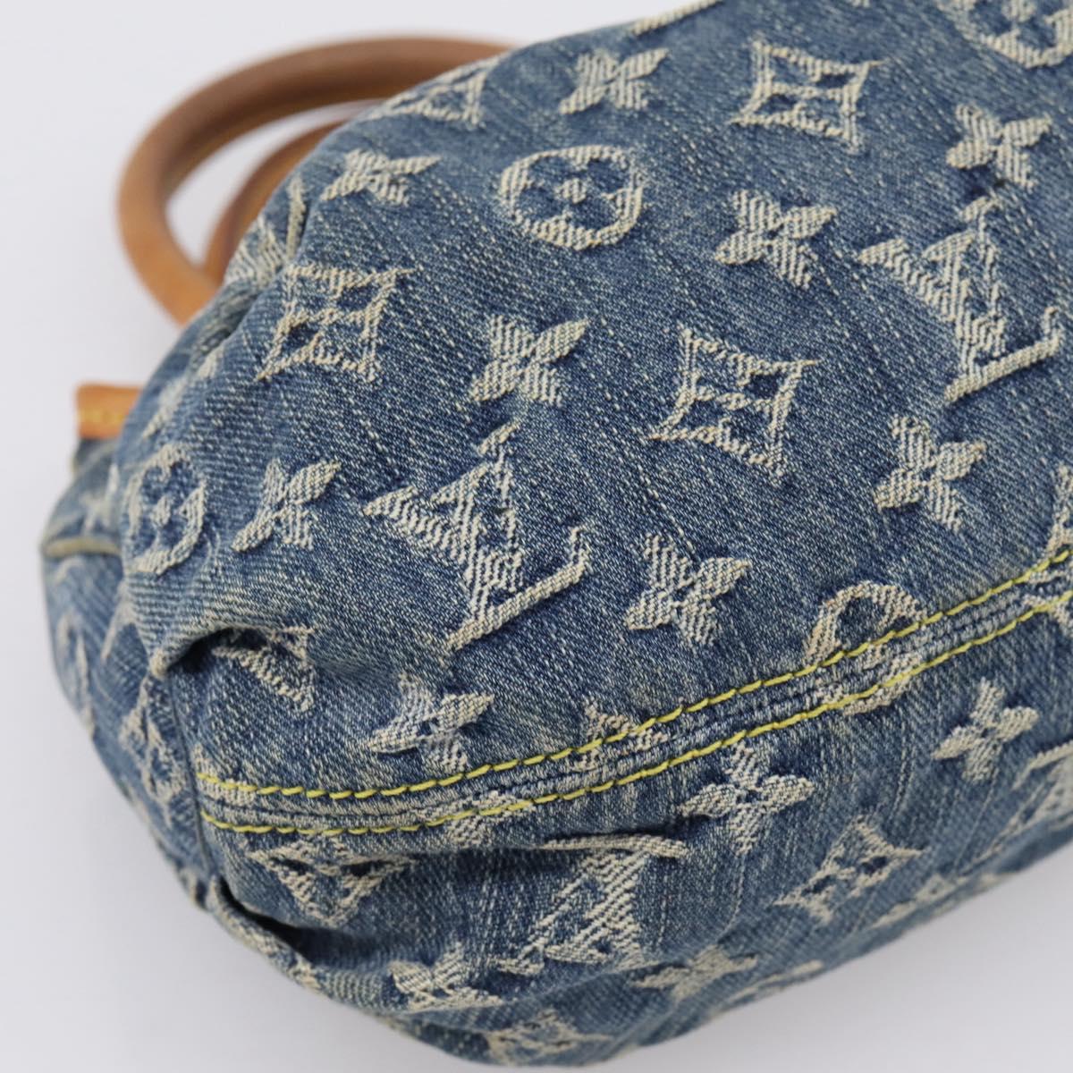 LOUIS VUITTON Monogram Denim Preity Hand Bag Blue M95020 LV Auth 196444A