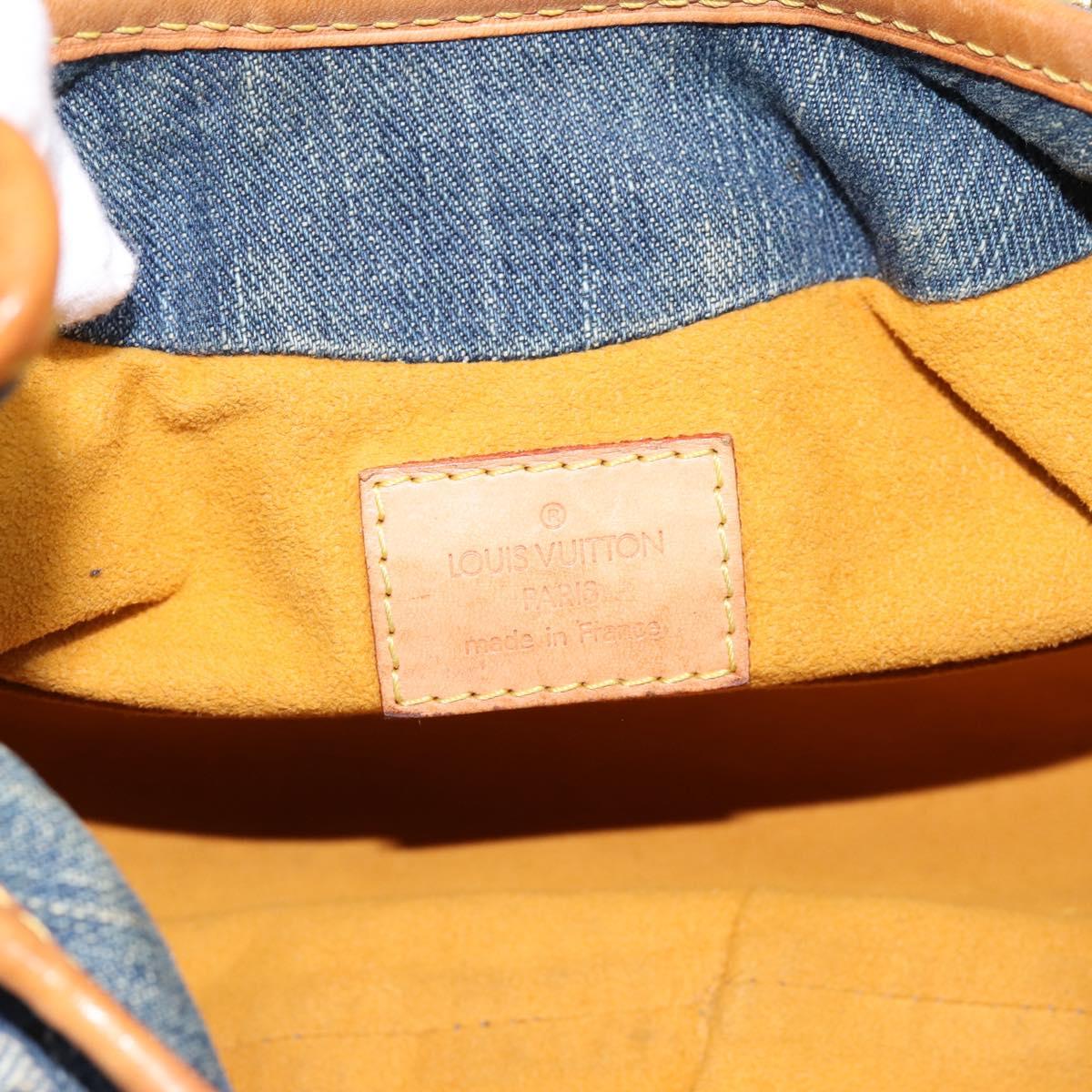 LOUIS VUITTON Monogram Denim Preity Hand Bag Blue M95020 LV Auth 196444A