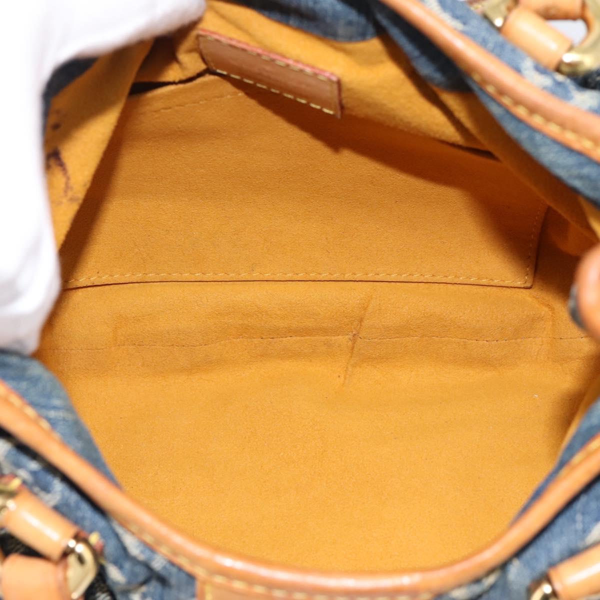 LOUIS VUITTON Monogram Denim Preity Hand Bag Blue M95020 LV Auth 196444A