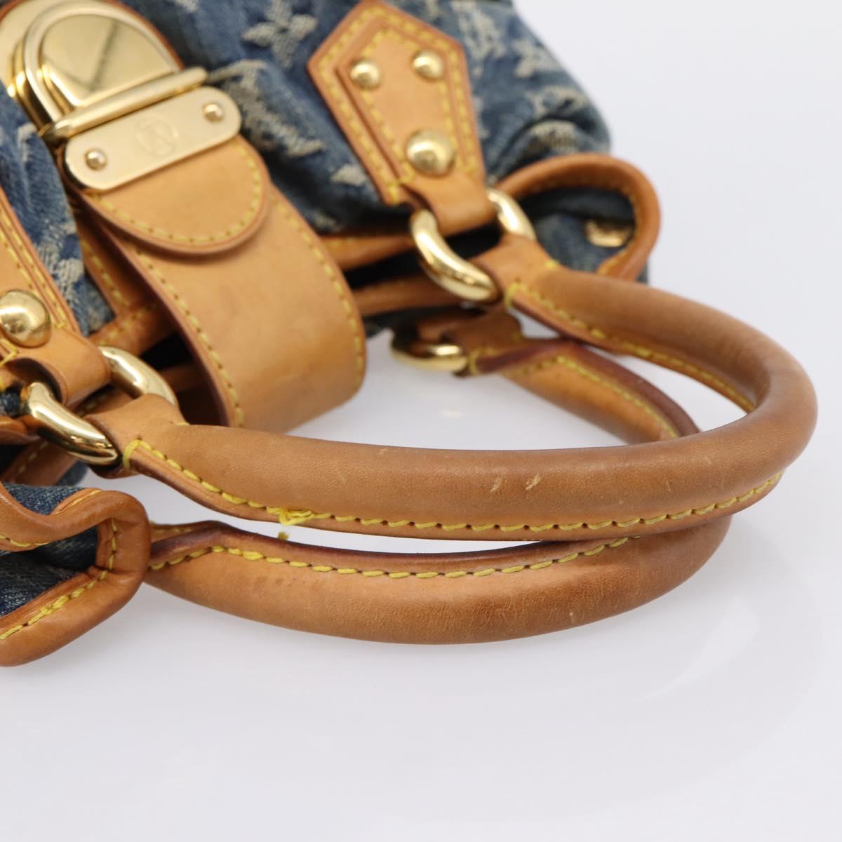 LOUIS VUITTON Monogram Denim Preity Hand Bag Blue M95020 LV Auth 196444A