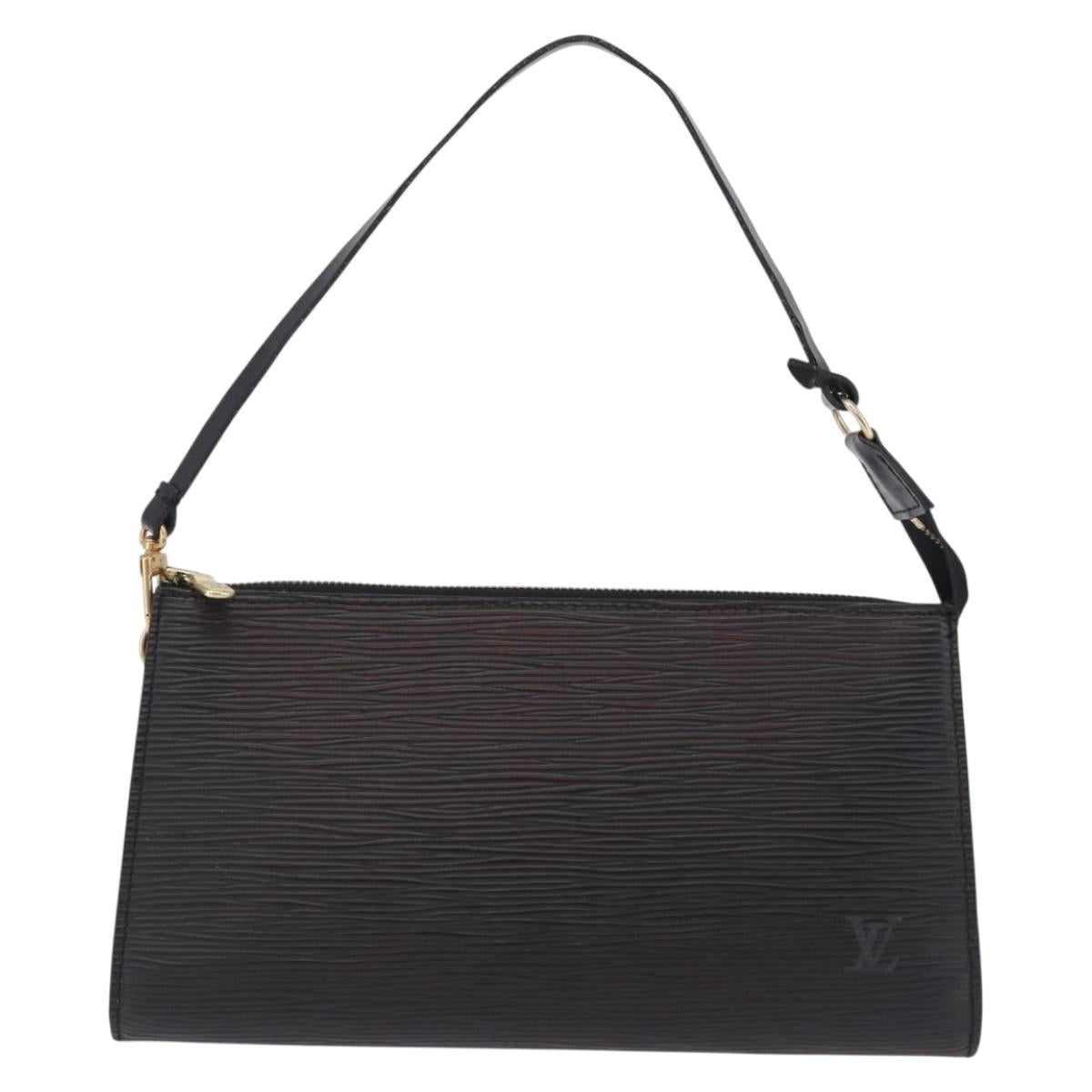 LOUIS VUITTON Epi Pochette Accessoires Accessory Pouch Black M52982 Auth 196446A