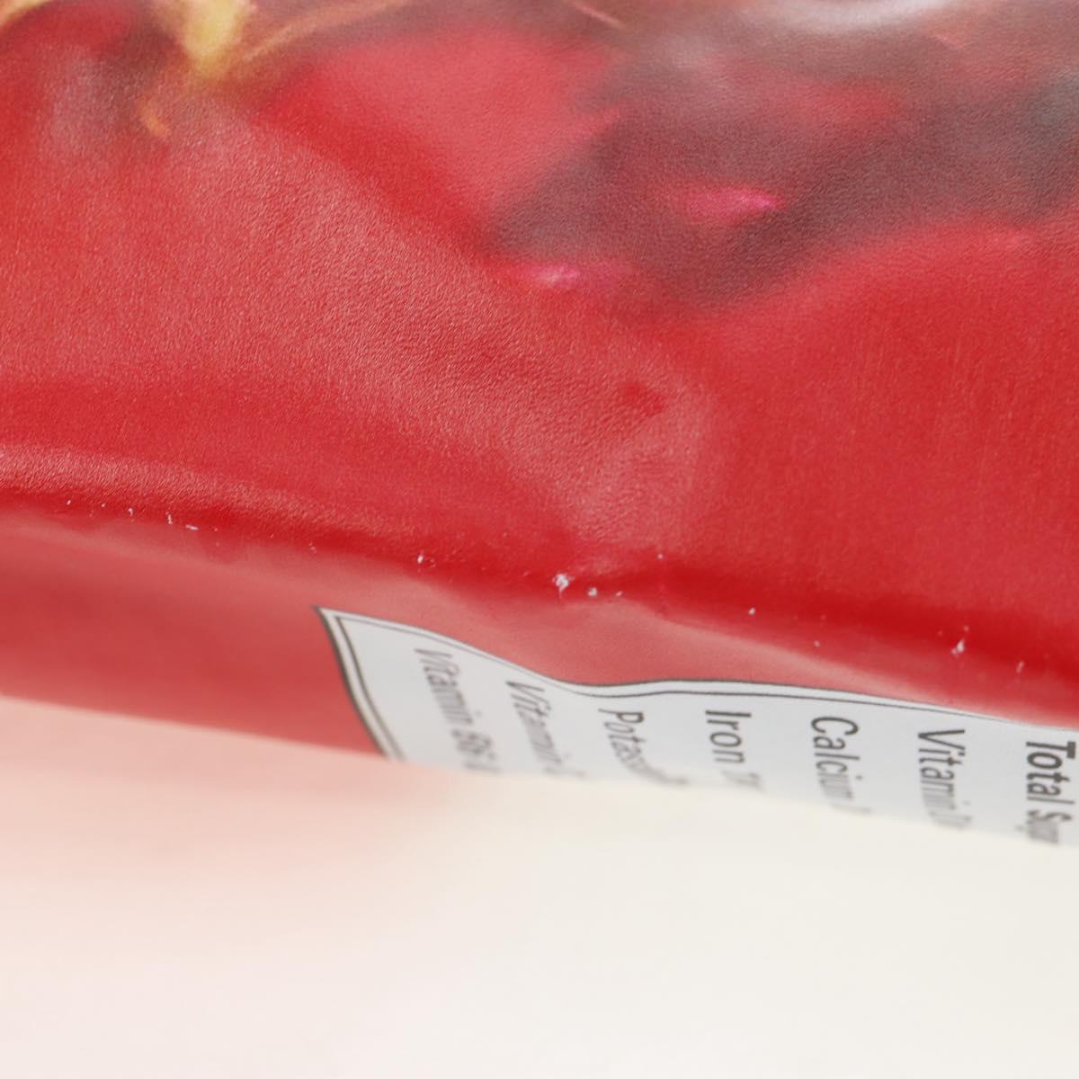 BALENCIAGA Chips Bag Clutch Bag Coated Canvas Red Silver Auth 196449SAM