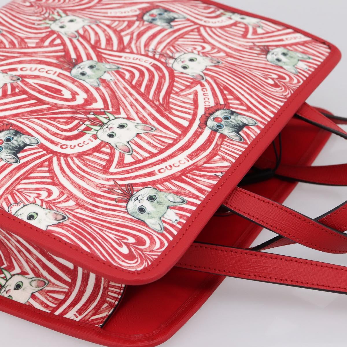 GUCCI x Higuchi Yuuko Hand Bag PVC 2way Red 630542 Auth 196451M